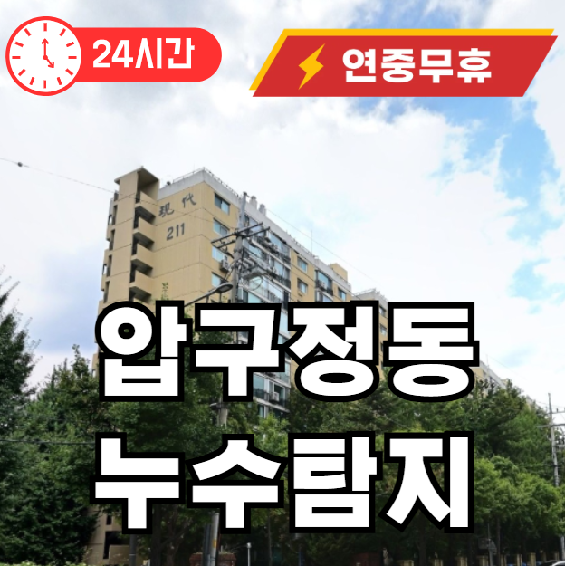 압구정동 누수 찾아주는곳