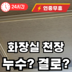 화장실 천장 결로 누수 구분법