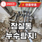 잠실동 누수탐지 24시 출장
