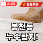 봉천동 누수탐지 업체