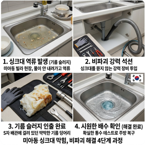 미아동 싱크대 막힘 