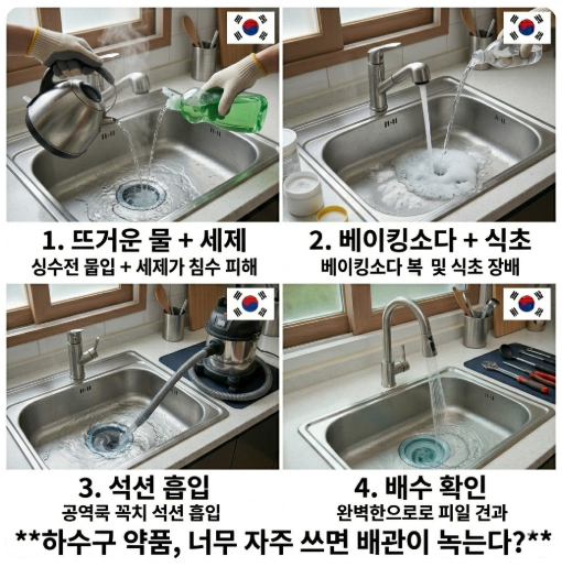 하수구 뚫는 약품