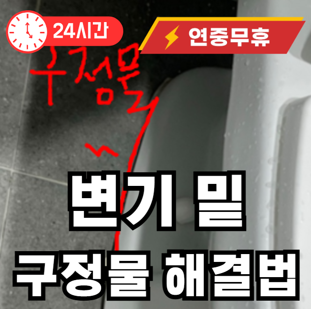 변기밑에서 구정물 더러운 물 나올때