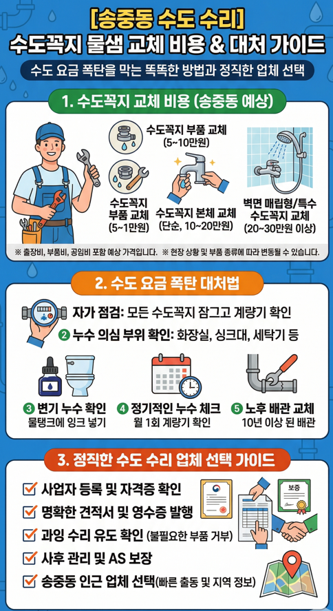 수도꼭지 물 샐때 폭탄요금 대처하는 방법