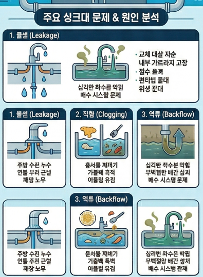 싱크대 문제 원인