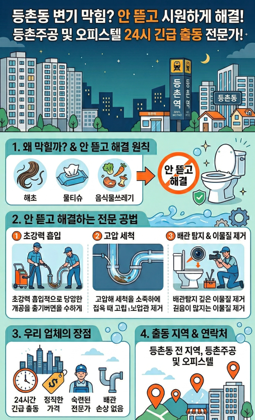 등촌동 전문 변기막힘 출장 업체