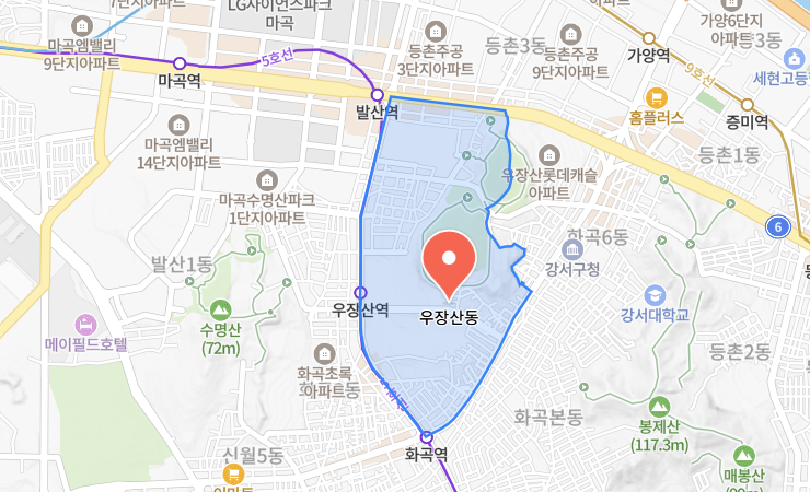 우장산동 전지역
