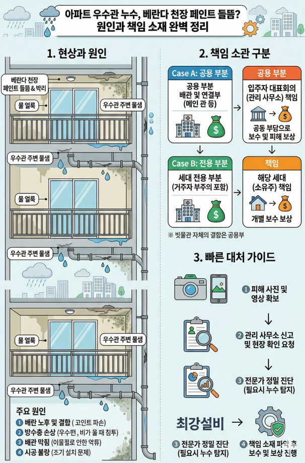 우수관 막혔을 경이 피해보상 방법