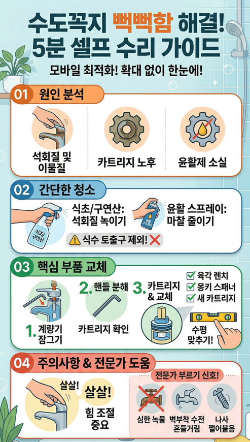 수도꼭지 셀프 수리 가이드