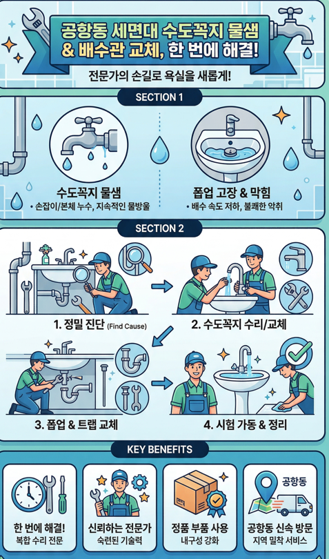 수도꼭지 원인을 파악하고 수리합니다