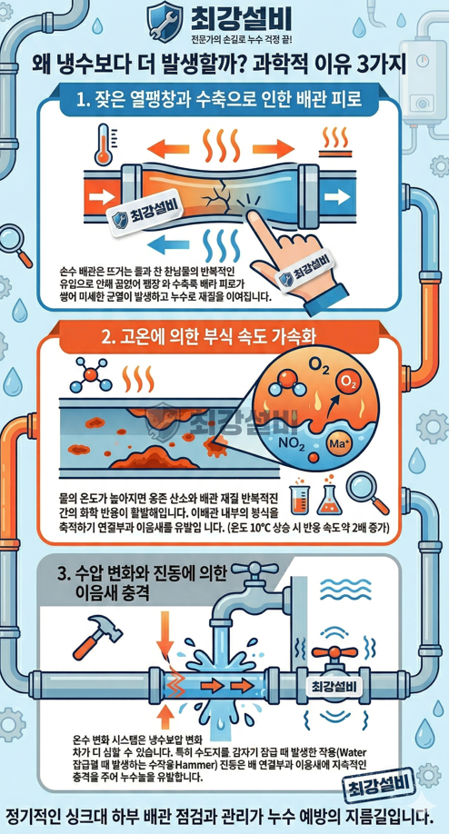 온수배관 누수가 더 자주 발생하는 이유