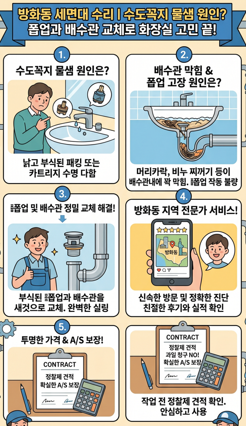 방화도 화장실 세면대 수리 