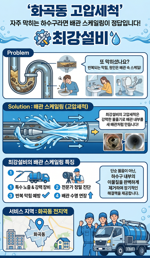 하수구 꽉 막힘 고압세척