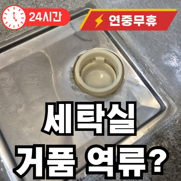 세탁실 배수 역류한다면?