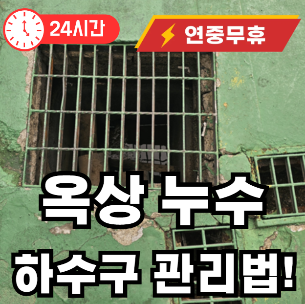 옥상 누수 하수구 막힘