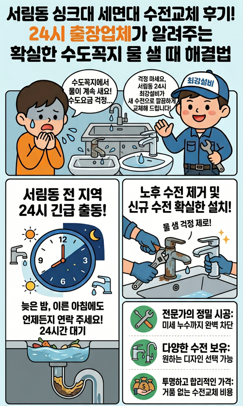 서림동 수도꼭지 수리및 교체