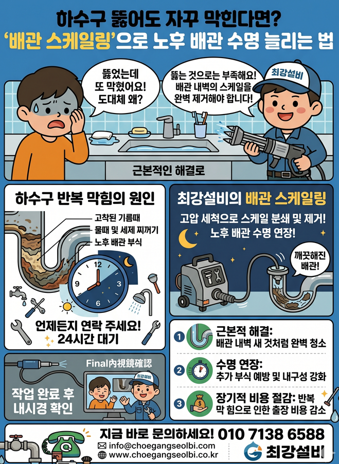 하수구 자꾸 막힐때 예방법