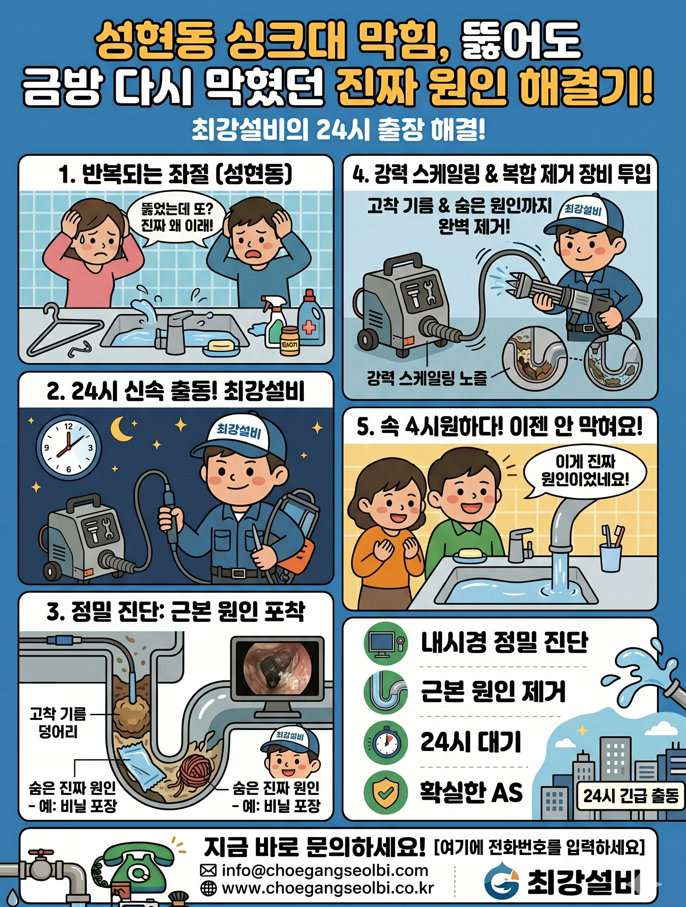 성현동 싱크대 뚫어드립니다