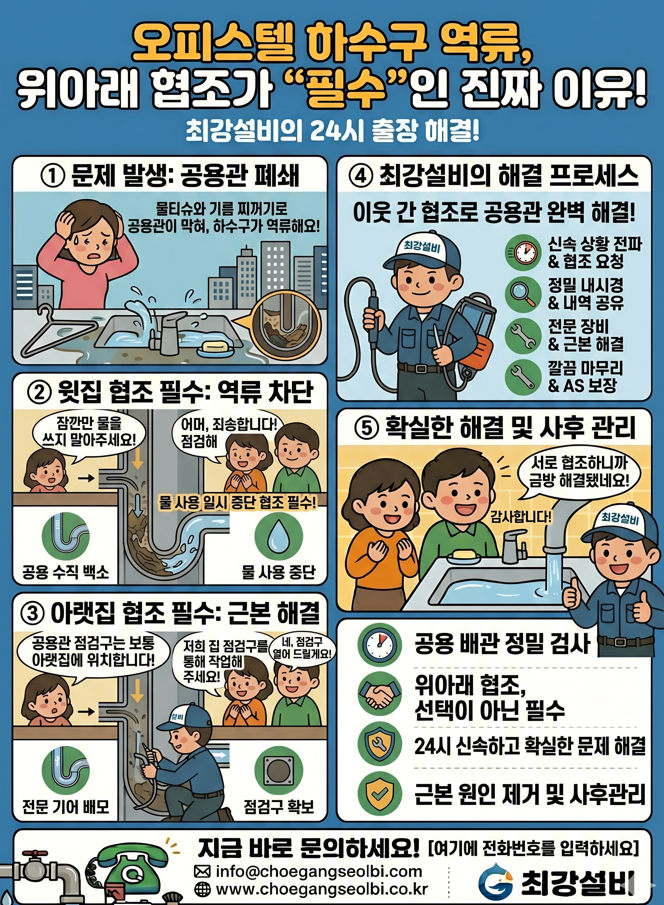 오피스텔 누수시 위 아래집 협조 사항