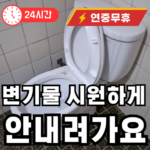 변기물이 안내려갈때 출장