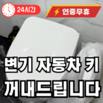 자동차 키 변기에서 꺼내드립니다