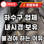 하수구 업체가 내시경 보유하는 이유